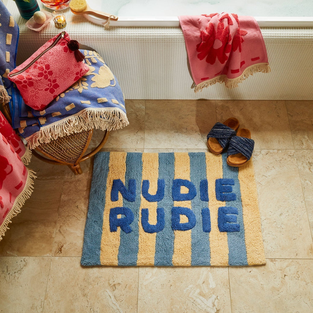 Bath Mats & Rugs Ira Nudie Rudie Bath Mat - Blue Jean