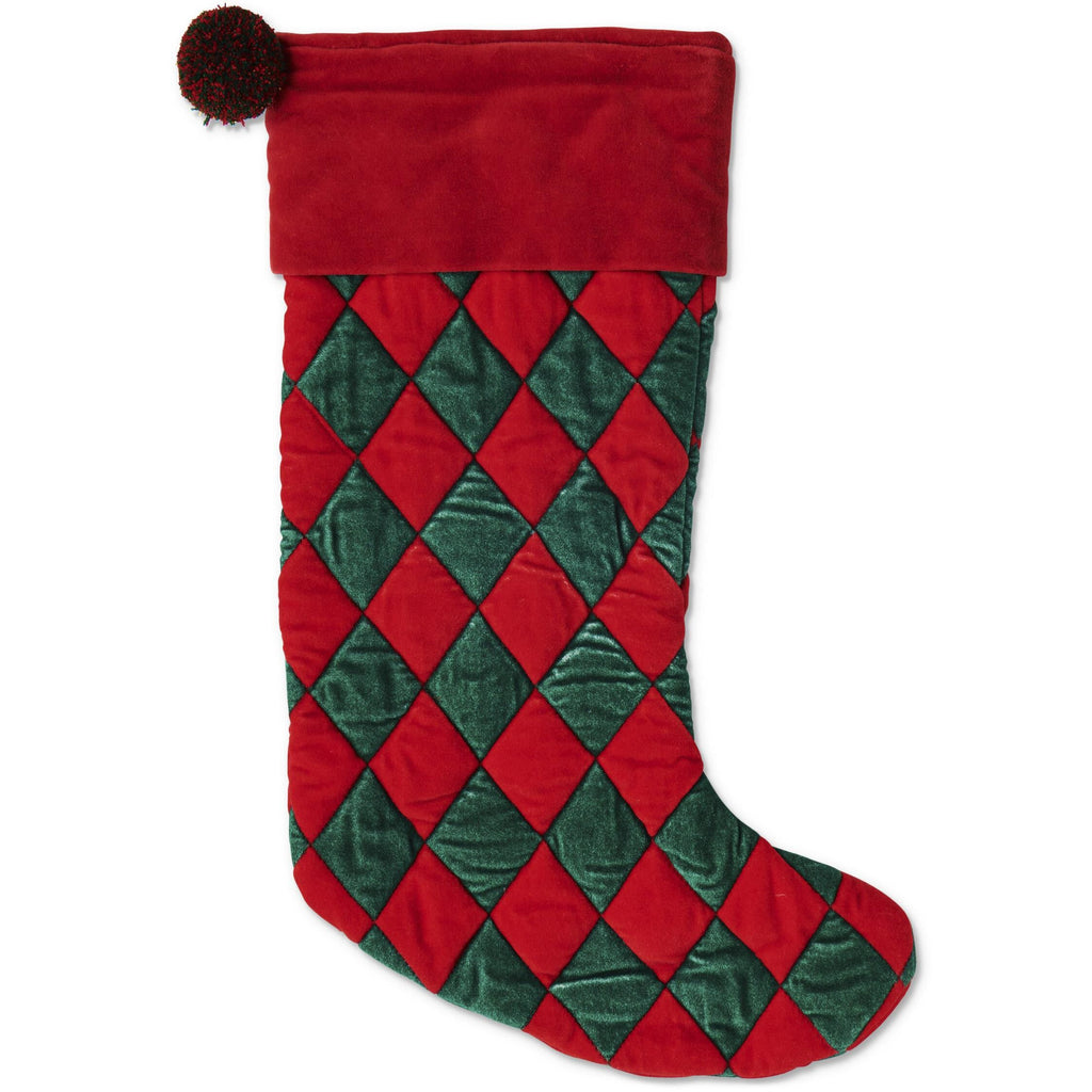 Holiday Stockings Deck The Halls Velvet Stocking