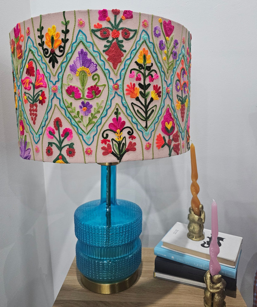 Lamps Glass Lamp Base - 60s - Turquoise