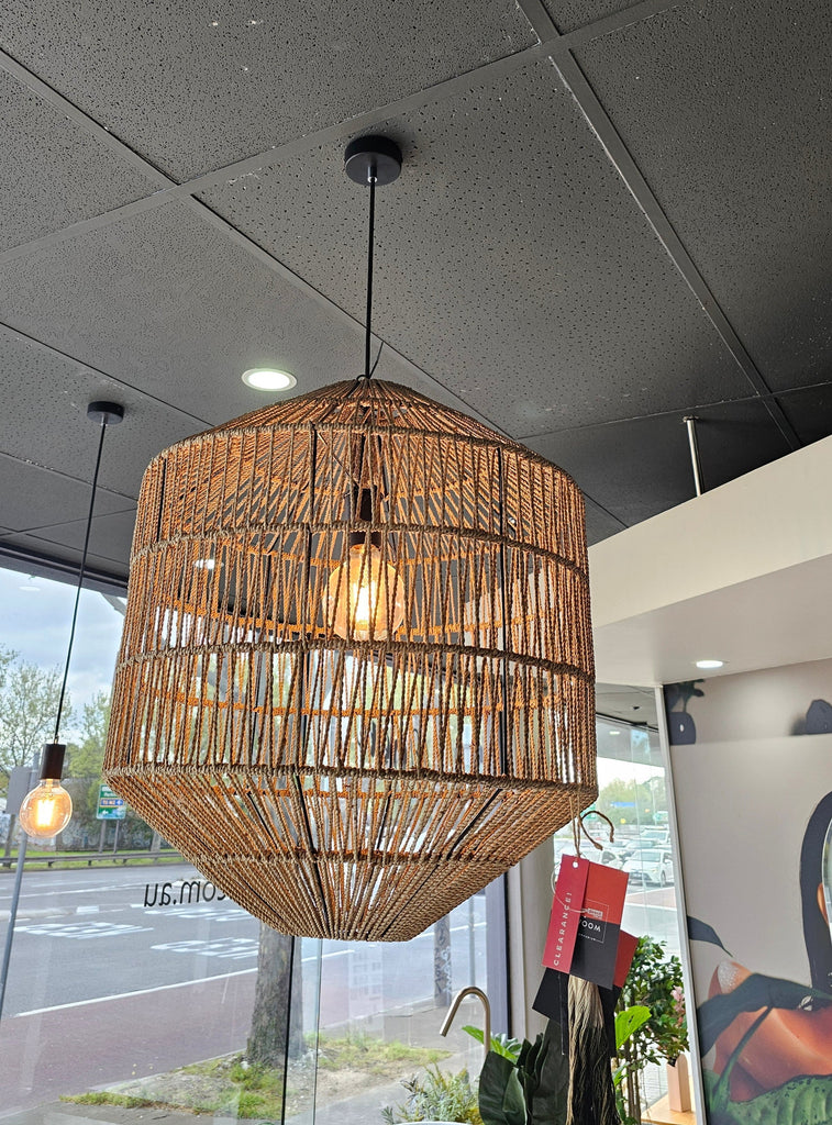 Lighting Azin Jute Octagonal Lighting In Natural, Ex-Display