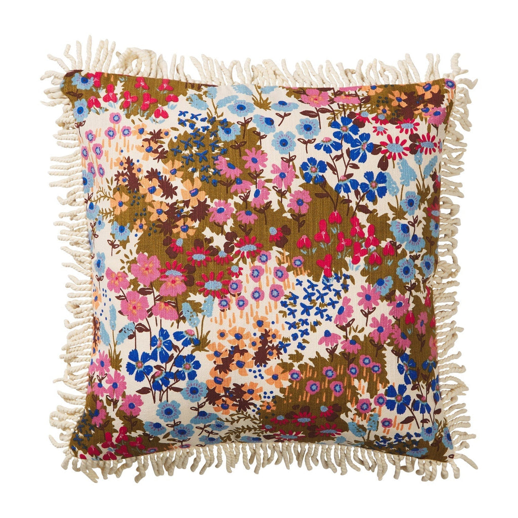 Aisha Fringe Cushion - Ginger Image