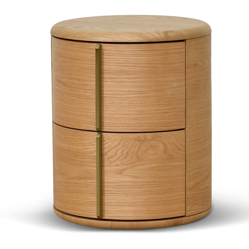 Nightstands Round Bedside Table - Natural