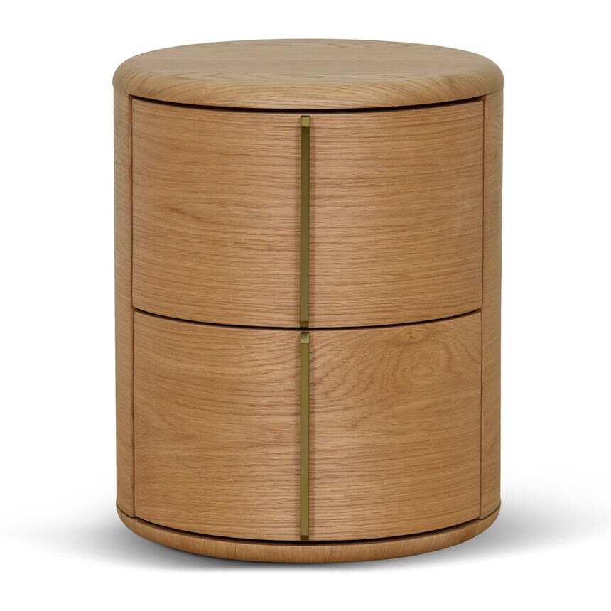 Nightstands Round Bedside Table - Natural