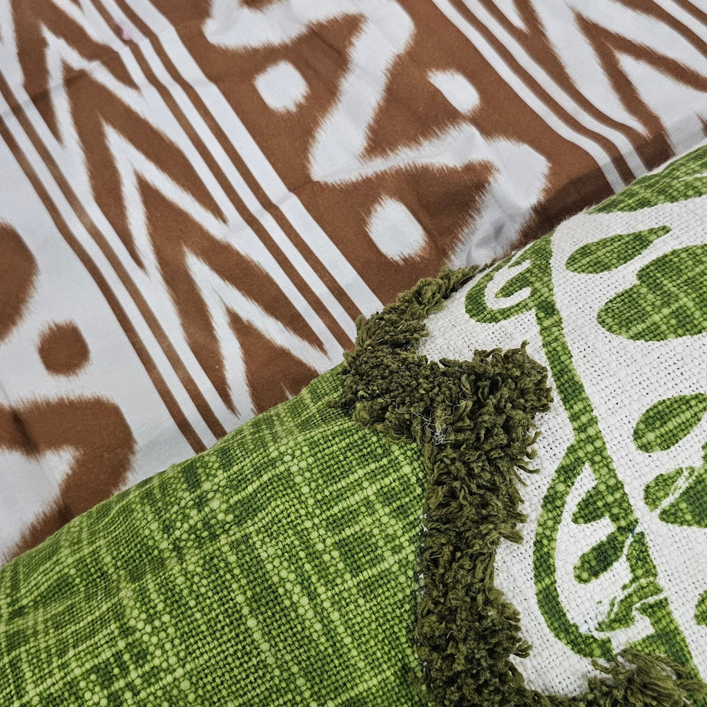 Pillowcases & Shams Ikat & Dreams Coconut Cotton Euro Sham