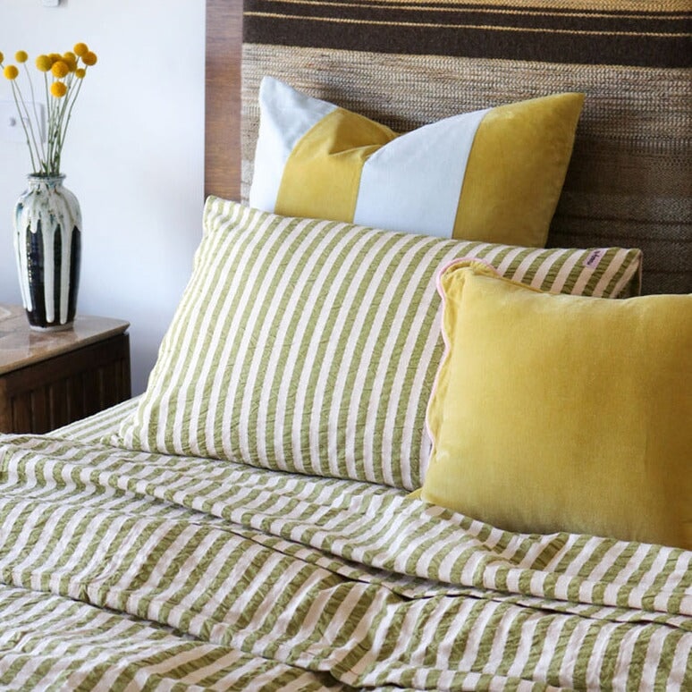 Pillowcases & Shams Velvet Stripe Euro Pillowcase