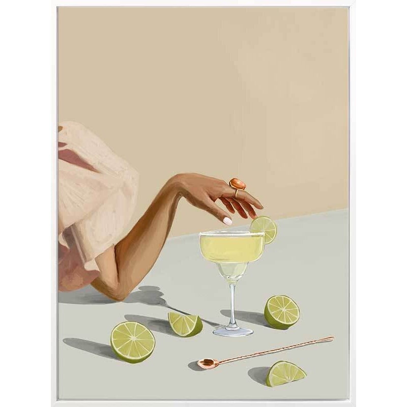 Posters, Prints, & Visual Artwork 22.5x30cm / White Box Frame Margarita Canvas Art Print