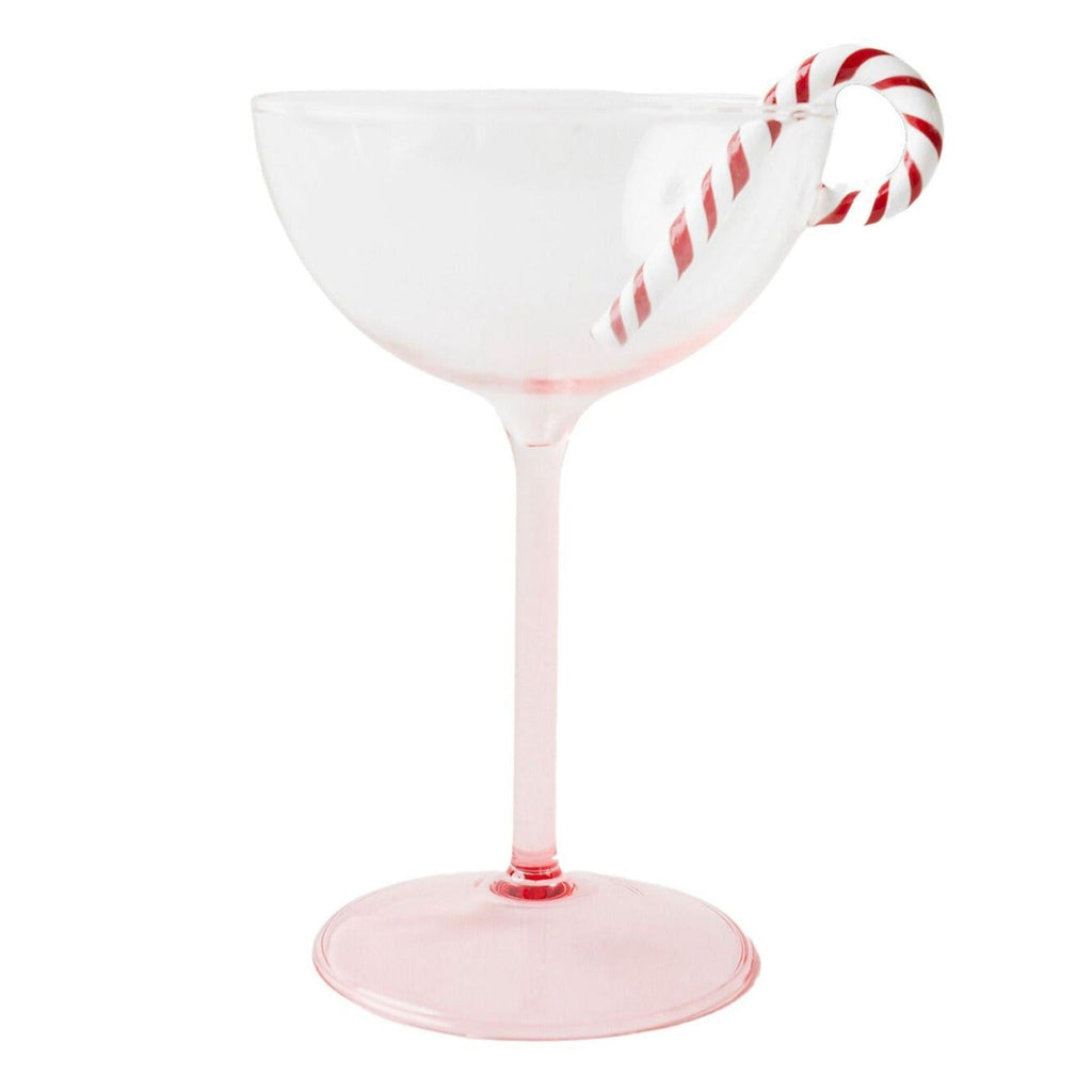 Stemware Candy Cane Coupe Glass Set Of 2