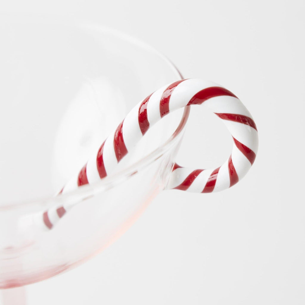 Stemware Candy Cane Coupe Glass Set Of 2