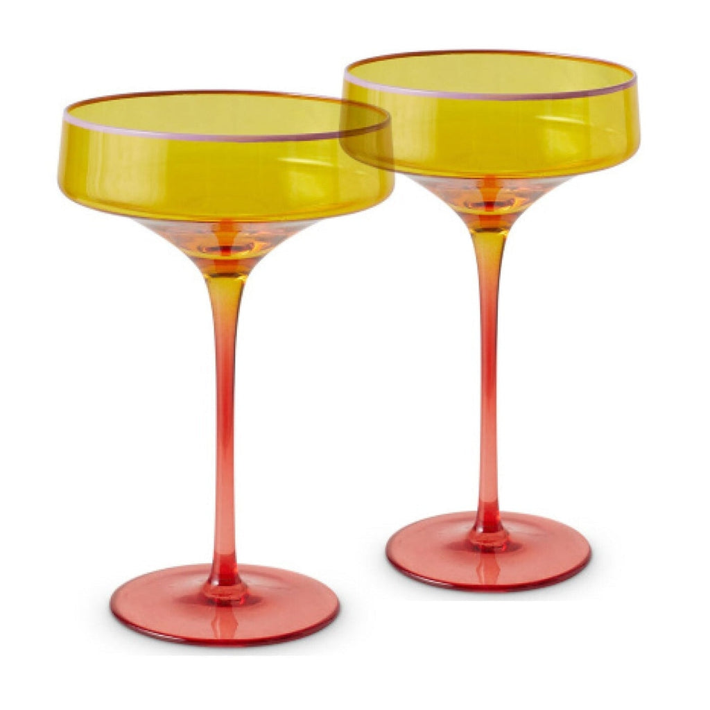 Stemware Tropical Punch Margarita Glass Set Of 2