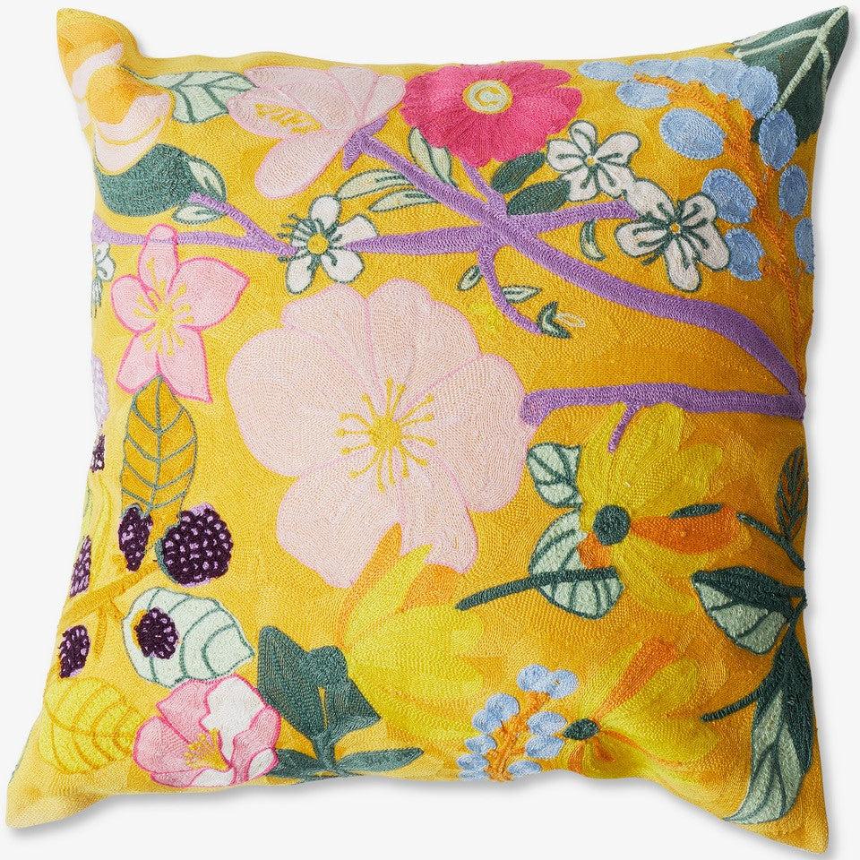 Throw Pillows Abundance Marigold Embroidery Cushion