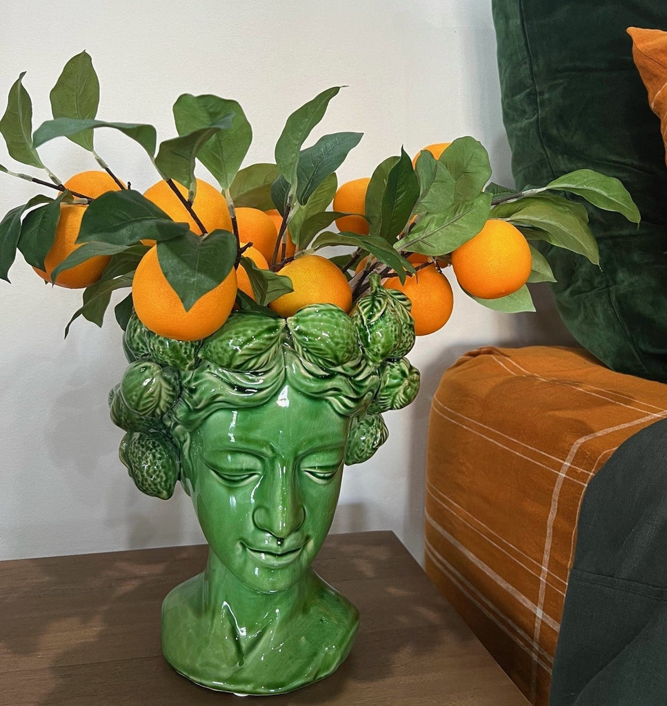 Vases Lemon Head Vase Green 25X27CM