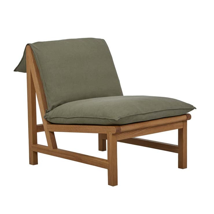 Army Green/Light Oak Sketch Cantaloupe Occasional Chair