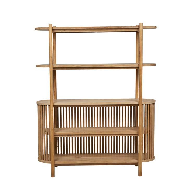 Bookcases & Standing Shelves Natural Tully Teak Bookcase