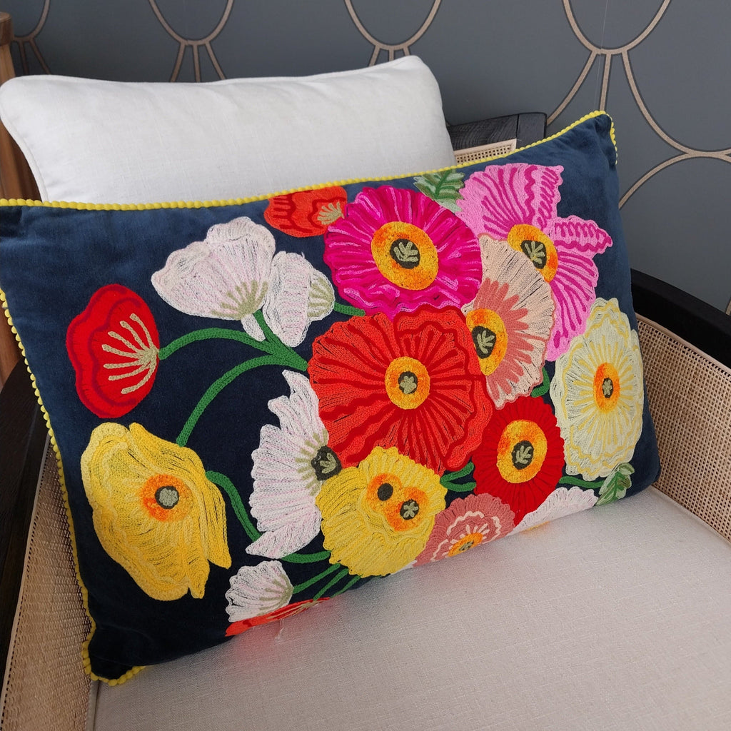 Chair & Sofa Cushions Poppies Cushion Midnight Blue