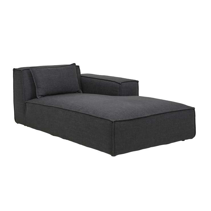 Coal Felix Block Right Chaise