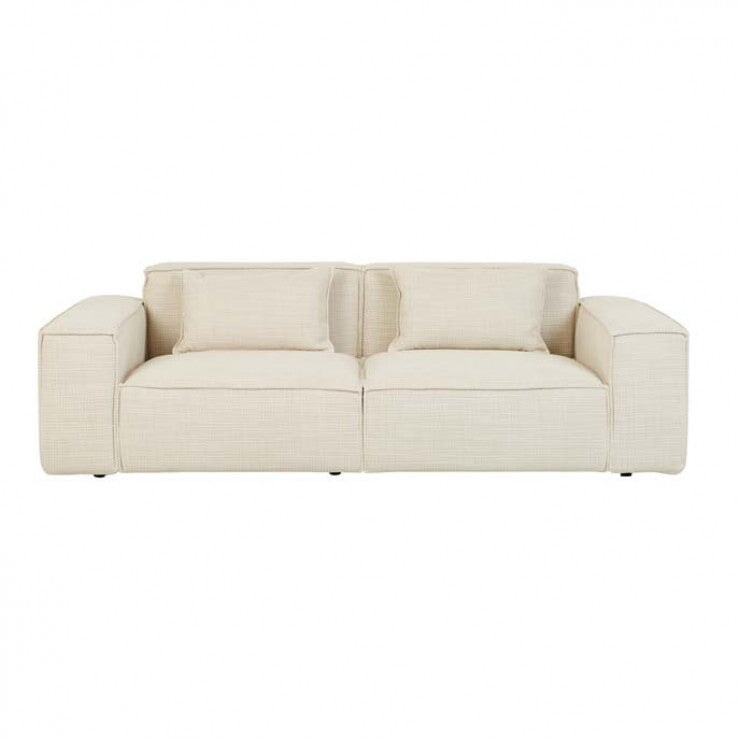 Oatmeal Weave Felix Block 3 Seater Sofa