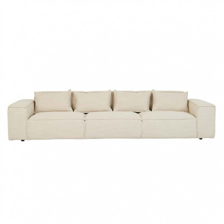 Oatmeal Weave Felix Block 4 Seater Sofa