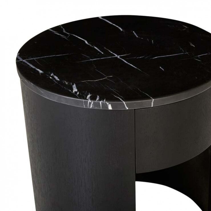 Oberon Crescent Marble Bedside