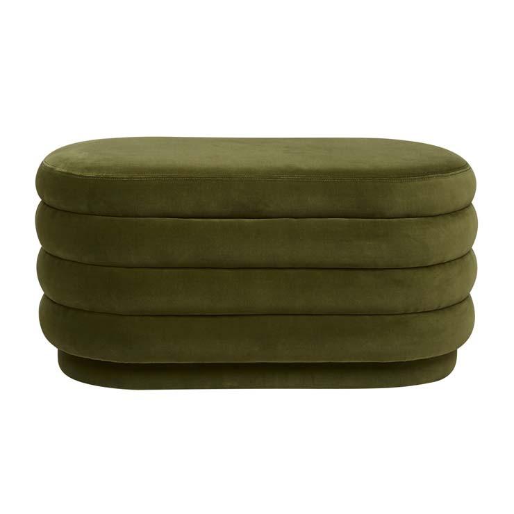 Ottomans Kennedy Ribbed Oval Ottoman