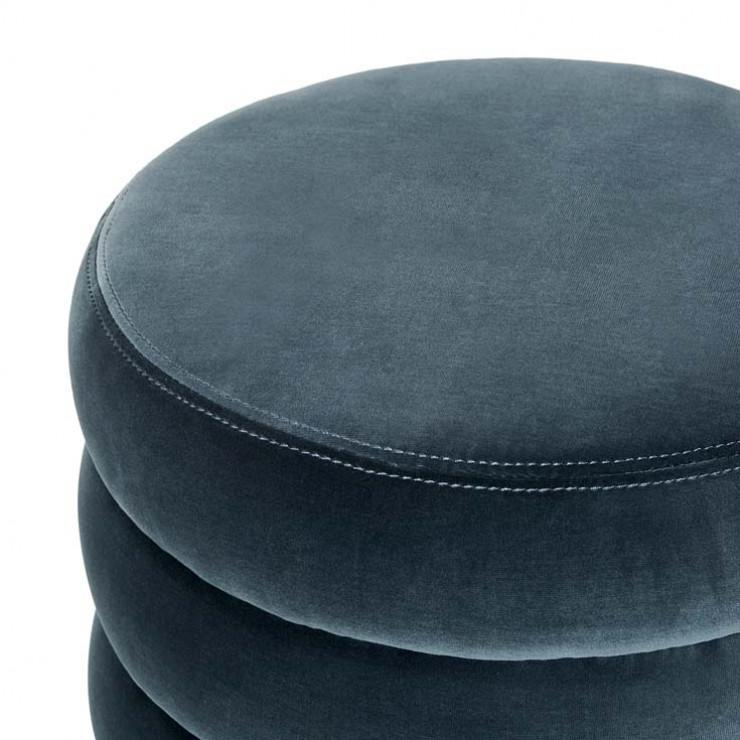 Ottomans Kennedy Ribbed Round Ottoman