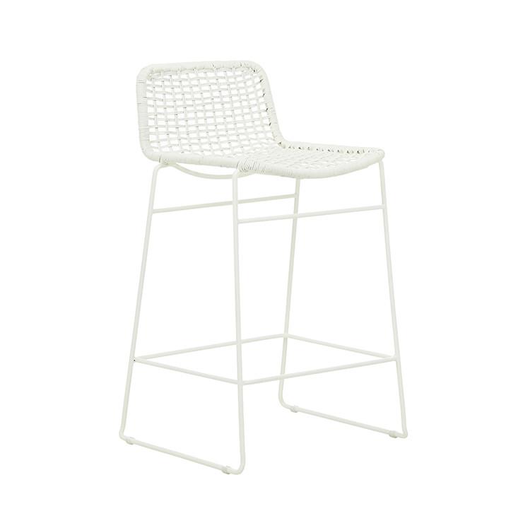 Table & Bar Stools White/White Olivia Open Weave Barstool