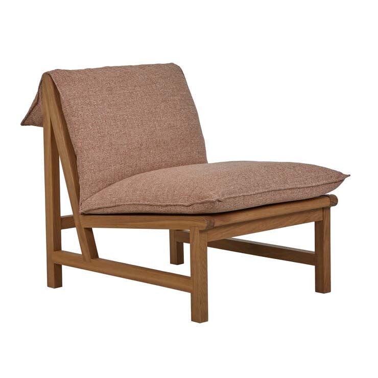 Woven Red Clay/Light Oak Sketch Cantaloupe Occasional Chair